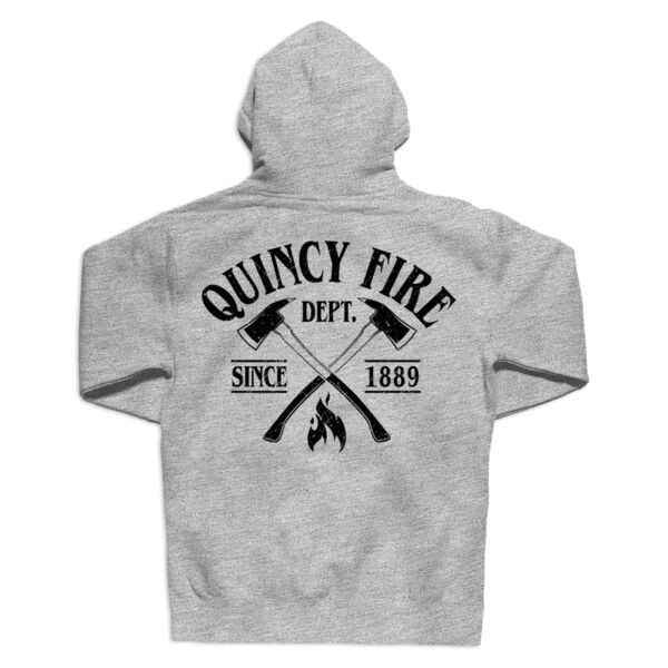 QUINCY FIRE - AXES - LIEUTENANT - HEAVYWEIGHT HOODIE - GREY - 4KJ6PZ Thumbnail