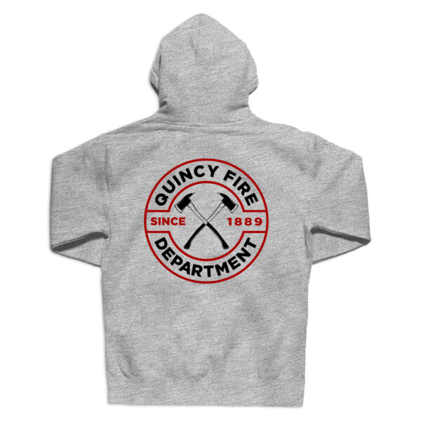 QUINCY FIRE - BADGE - CAPTAIN - HEAVYWEIGHT HOODIE - GREY - N12Y8D Thumbnail