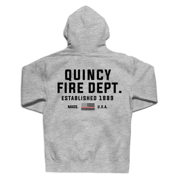 QUINCY FIRE - THIN RED LINE - LIEUTENANT - HEAVYWEIGHT HOODIE - GREY - 7PBAWQ Thumbnail