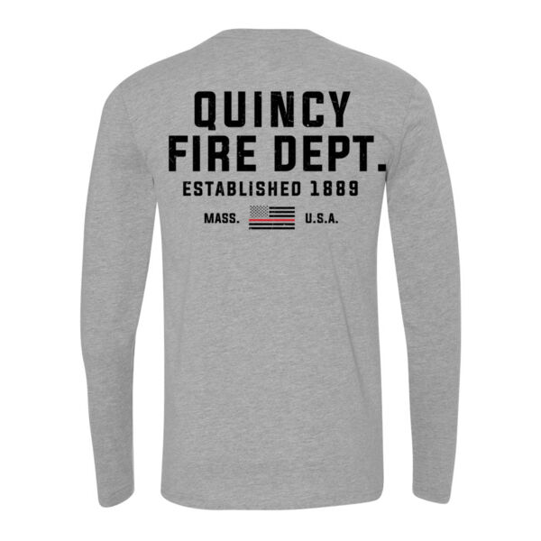 QUINCY FIRE - THIN RED LINE - LIEUTENANT - LONG SLEEVE - LIGHT GREY HEATHER - BXFVHG Thumbnail