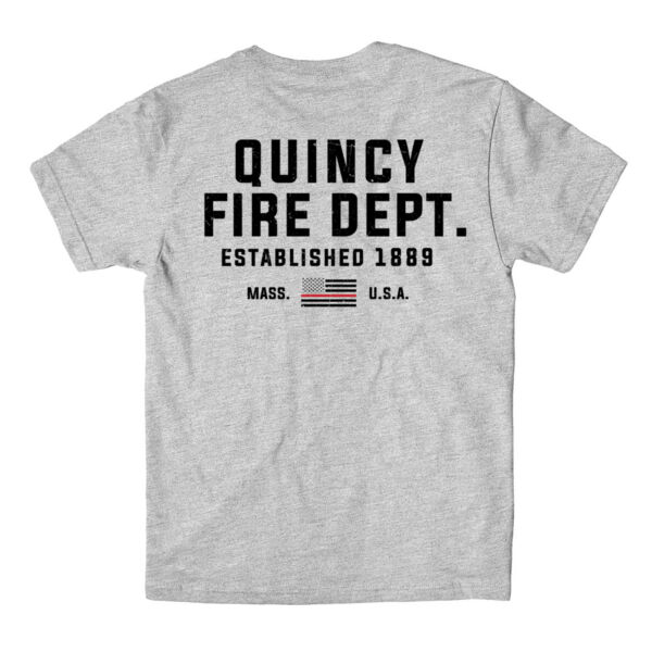 QUINCY FIRE - THIN RED LINE - LIEUTENANT - LIGHT GREY HEATHER - BXFVHG Thumbnail