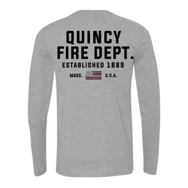 QUINCY FIRE - THIN RED LINE - DEPUTY - LONG SLEEVE - LIGHT GREY HEATHER - A3BUYT Thumbnail